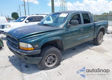 2000 Dodge Dakota Slt/Sport from USA, damaged, VIN 1B7GG2AN4YS641376